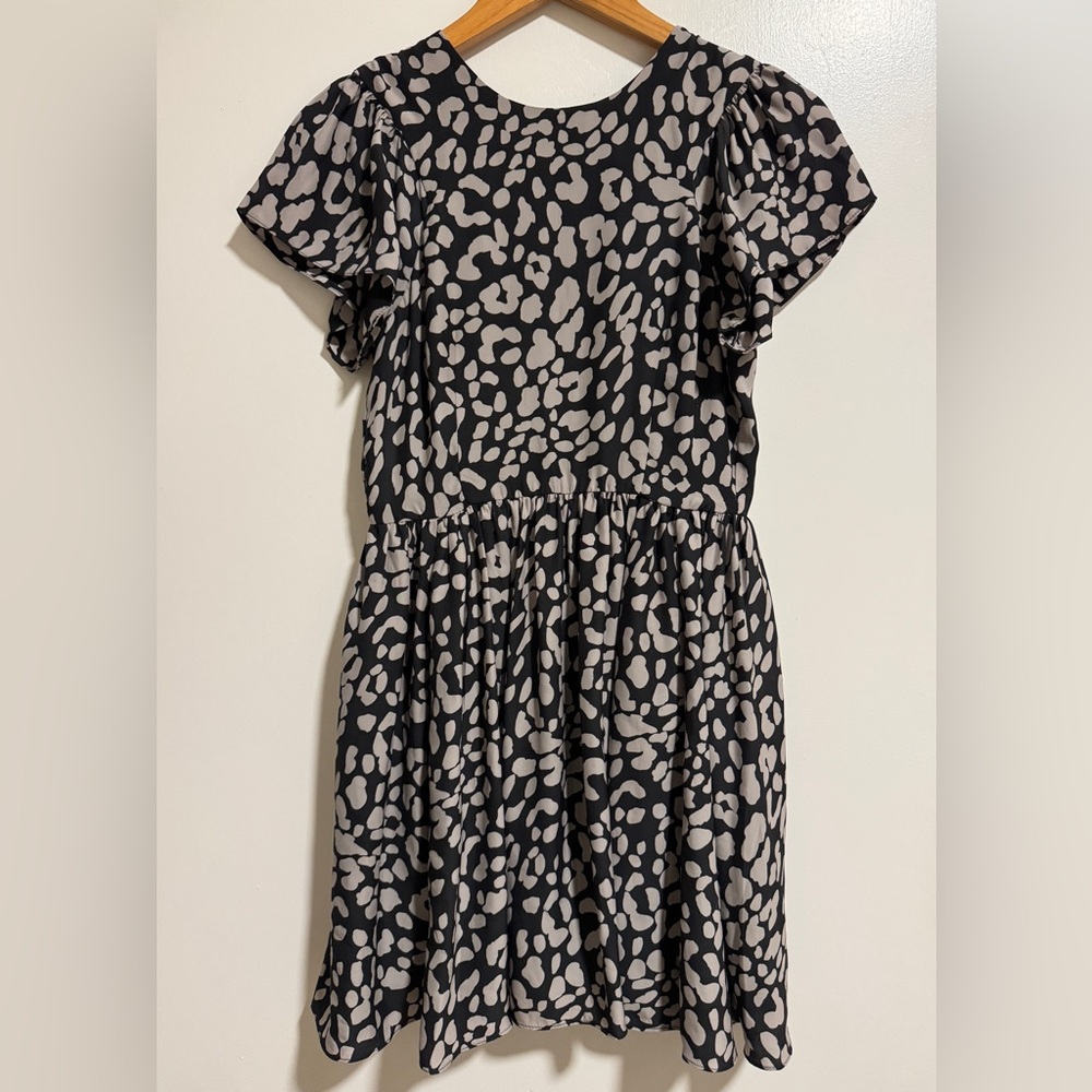Aritzia Talula Navy Patterned Dress